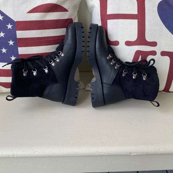 Bootlegger Shearling/Leather Ankle Boots women’s size 38/ 7.5 - Picture 3 of 9